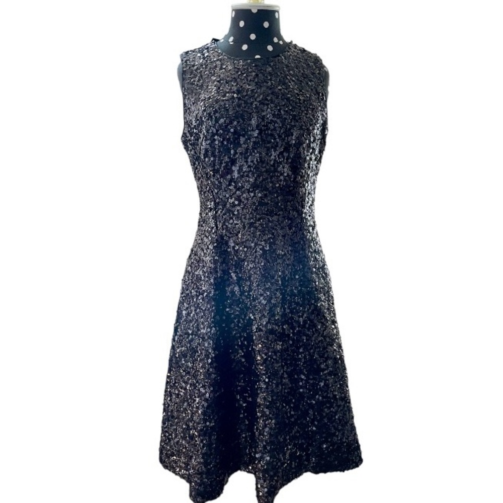 Black Sequin Kate Spade Dress with ADORABLE Bow Detail on Back-has POCKETS!